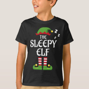 Schlafende Elf-Familie passende Gruppe Weihnachten T-Shirt