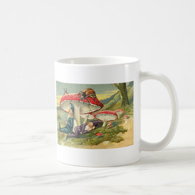 Schlafende Elfen Kaffeetasse (Rechts)