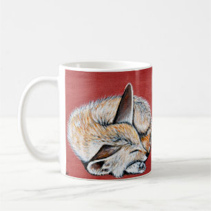 Schlafende Fennec Fox-Malerei Kaffeetasse