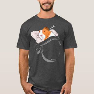 Schlafende Guinea Pig Pajamas Nickerchen Geschenk T-Shirt