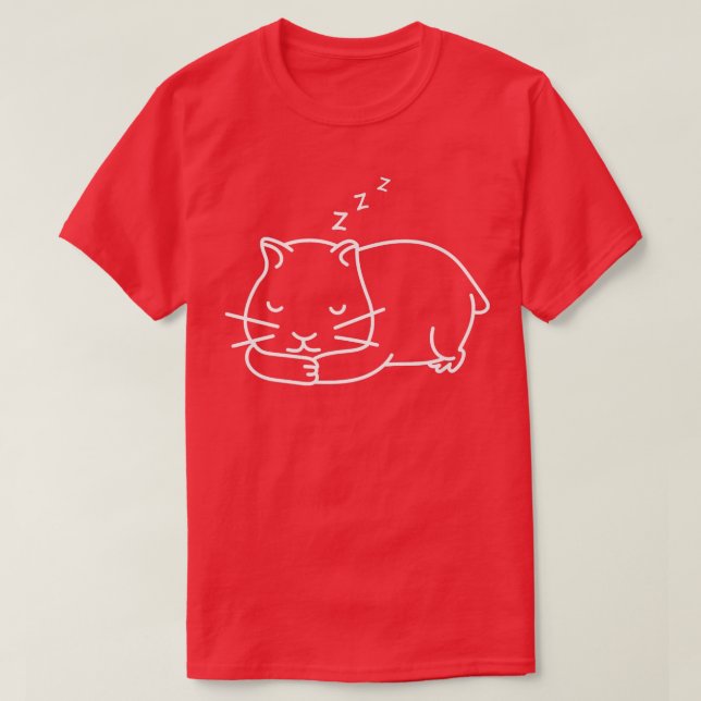 Schlafende Guinea Schwein I Niedliche Guinea Schwe T-Shirt (Design vorne)