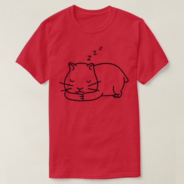 Schlafende Guinea Schwein I Niedliche Guinea Schwe T-Shirt (Design vorne)