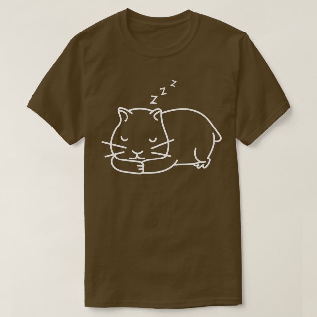 Schlafende Guinea Schwein I Niedliche Guinea Schwe T-Shirt (Design vorne)