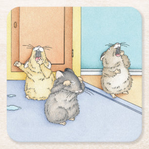 Schlafende Hamster Rechteckiger Pappuntersetzer