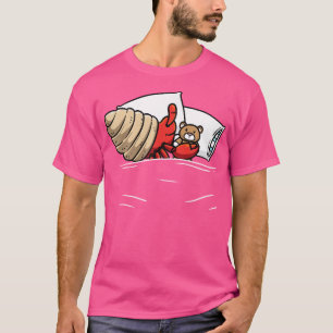 Schlafende Hermit Krabbe mit gestopfter Tierkrebse T-Shirt
