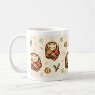 Schlafende Kakao-Tassen Muster Kekse Stechpalme Kaffeetasse