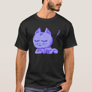 Schlafende Katze 8bit Pixel Kätzchen  Niedlich  Ga T-Shirt