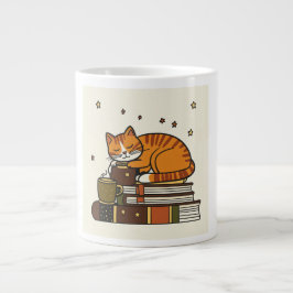 Schlafende Katze Coffee weiße Tasse für Buchliebha