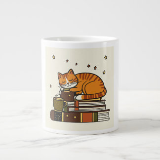 Schlafende Katze Coffee weiße Tasse für Buchliebha