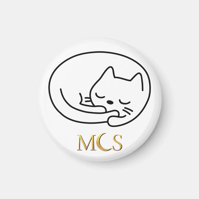 Schlafende Katze Felix Calypso's Herz Magnet (Vorne)