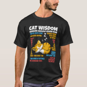 Schlafende Katze Kätzchen Süße Weisheit Tierliebha T-Shirt
