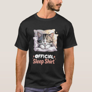 Schlafende Katze offizieller Schlaf T-Shirt