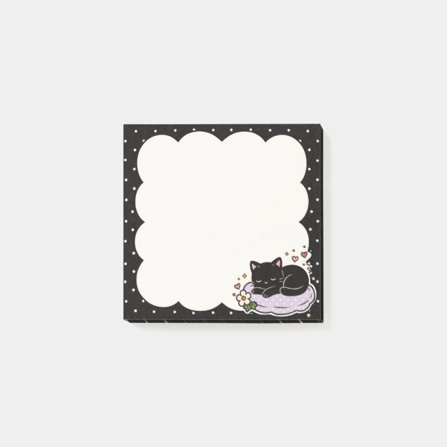 Schlafende Katze Post-it Klebezettel (Vorderseite)