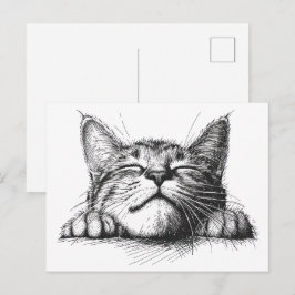 Schlafende Katze Postkarte