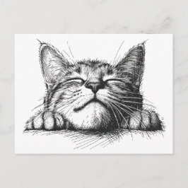 Schlafende Katze Postkarte