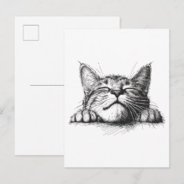 Schlafende Katze Postkarte