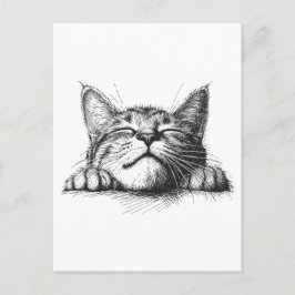 Schlafende Katze Postkarte
