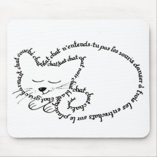 Schlafende Katze, reizende Katze Mousepad