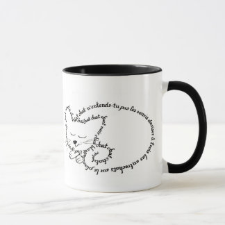 Schlafende Katze, reizende Katze Tasse