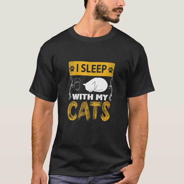 Schlafende Katze T-Shirt (Vorderseite)