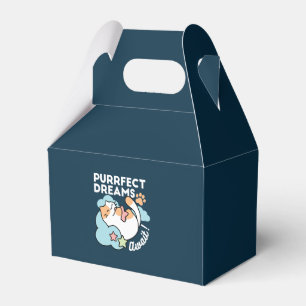 Schlafende Katze umarmt Stern – Purrfekte Träume S Geschenkschachtel