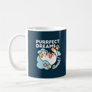 Schlafende Katze umarmt Stern – Purrfekte Träume S Kaffeetasse