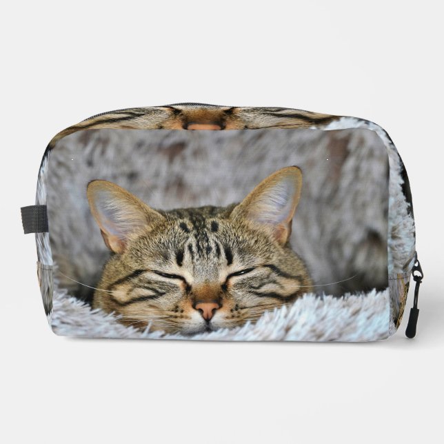 schlafende Katze Waschbeutel (Vorderseite)