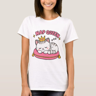Schlafende Katzenmutter Königin Shirt | Süße Kawai