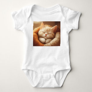 Schlafende Kitty Baby Strampler