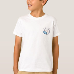 Schlafende Kitty beim Nickerchen mit Kissen Kids T-Shirt