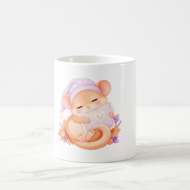 Schlafende kleine Maus Kaffeetasse (Mittel)