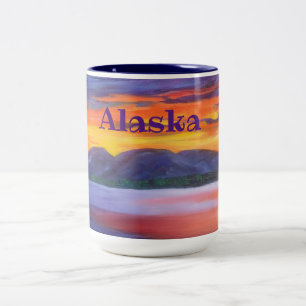 Schlafende Lady _ALASKA Zweifarbige Tasse