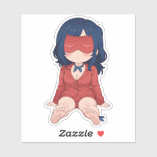 Schlafende Mita Chibi Süße Anime-Sticker Aufkleber
