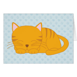 Schlafende Orange Tabby Cat