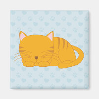 Schlafende Orange Tabby Cat