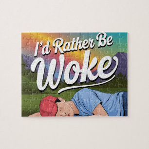 Schlafende Person Lieber Woke Berg Regenbogen Puzzle