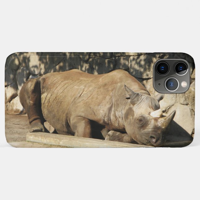 Schlafende Rhino Case-Mate iPhone Hülle (Rückseite (Horizontal))