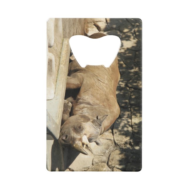 Schlafende Rhino Geldkarten Flaschenöffner (Vorderseite)