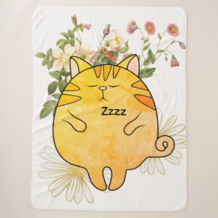 Schlafende rote Katze Sherpadecke