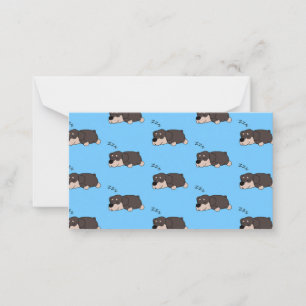 Schlafende Rottweiler Hund Lover ZZZ Tierhalter Mitteilungskarte