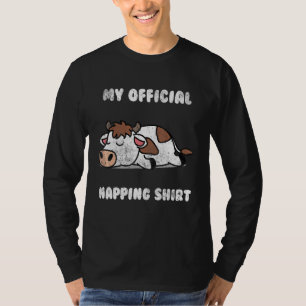 Schlafende Schlafjamas Napping Nachtkuh T-Shirt