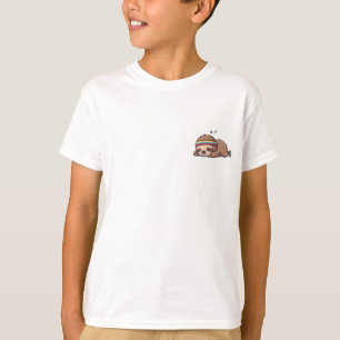 Schlafende sportliche Faultier-Kinder T-Shirt