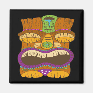 Schlafende Tiki-Statue mit offenem Mund, lustig sc Magnet