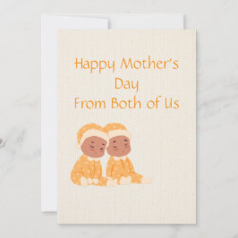 Schlafende Twins Glückliche Muttertagskarte Feiertagskarte