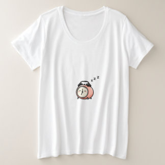 Schlafende Wecker-Cartoon – Immer noch nicht wach Große Größe T-Shirt
