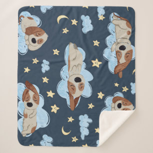 Schlafende Welpen: gutes Nachtmuster Sherpadecke