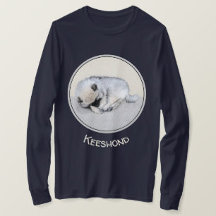 Schlafende Welpen-Malerei Original Hundekunst T-Shirt