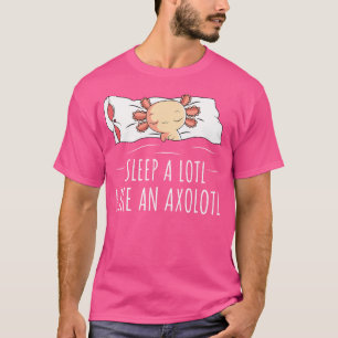 Schlafender Axolotl-Pyjama Mexikanischer Salamande T-Shirt