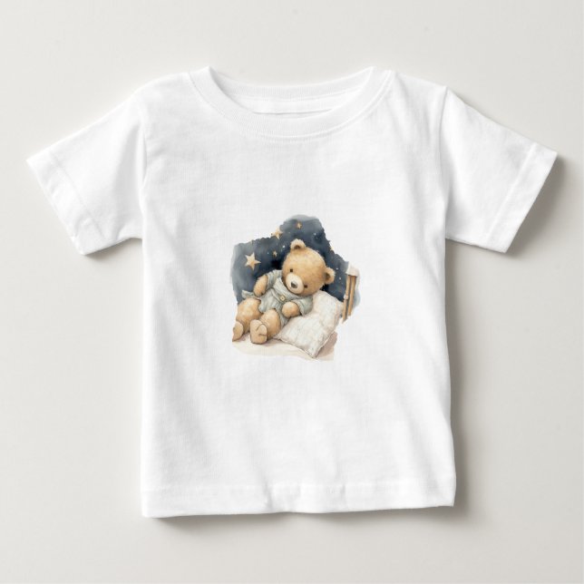 Schlafender Bär Baby T-shirt (Vorderseite)