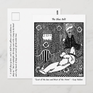 Schlafender Bär und König von Arabien Vintage-Zeic Postkarte